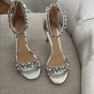 Elegant Silver Women's Heels